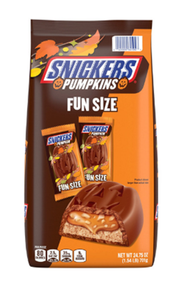 (image for) Snickers Halloween Pumpkins Fun Size 24.75oz , abt 43pcs